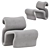 Versatile and Stylish Etcetera Easy Chair 3D model small image 6