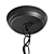 Vintage Black Glass Pendant 3D model small image 4