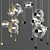 Modern LED Abacus Pendant & Linear Suspension 3D model small image 3