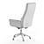 Modern High Back Leather Office Chair 3D model small image 6