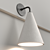 Elegant Plaster Cone Wall Light 3D model small image 3
