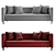 Sleek Contemporary Sofa 3D model small image 3
