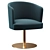 Revy Velvet Office Chair 3D model small image 2