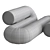 Sleek Serpentine Seating Solution 3D model small image 6