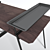 Minimalist Oak Desk with Storage 3D model small image 5