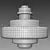 Elegant Glass Pendant Lamp 3D model small image 2