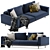 Luxurious Rolf Benz Volo Corner Sofa 3D model small image 3