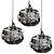 Maytoni Haze Pendant: Sleek Design, 520mm Width 3D model small image 1