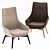 Jet Velvet Armchair: Elegant and Comfortable 3D model small image 2