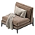 Elegant ATLANTA Armchair: Stylish Comfort. 3D model small image 5