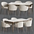 Elegant Modern Dining Set 122 3D model small image 2