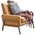 Modern Leather Henley Chair 3D model small image 3