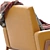 Modern Leather Henley Chair 3D model small image 5
