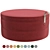 Bolia Garb Large Pouf 3D model small image 4