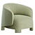 Taru Armchair: Stylish Fabric Easy Chair 3D model small image 1