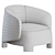 Taru Armchair: Stylish Fabric Easy Chair 3D model small image 5