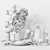 Elegant Decor Set: Plates, Cutlery, Candles 3D model small image 5