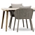 Strada Armchair & Side Chair + Fynn Dining Outdoor Table 3D model small image 2