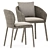 Strada Armchair & Side Chair + Fynn Dining Outdoor Table 3D model small image 4