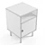 Minimalist Mid-Century Nightstand 3D model small image 6