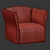 Modern Italian Fabric Armchair 3D model small image 4