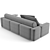 Luxury Fendi Halston Sofa - 234cm 3D model small image 7