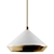 Shear Pendant Light XL: Elegant Brass and White Beauty 3D model small image 3