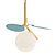 Title: Matisse Blue Trio Pendant Lamp Set 3D model small image 2