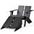 Paso Teak Adirondack Chair Set 3D model small image 3