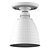 Classic Metal & Glass Ceiling Chandelier 3D model small image 7