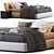 Flou Gentleman Bed 3D model small image 1
