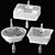 Modern Washbasin Set 19: Gid, CeramaLux, Mira 3D model small image 3