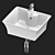 Modern Washbasin Set 19: Gid, CeramaLux, Mira 3D model small image 6