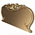Elegant Carved Headboard 3D model small image 5
