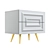 Modern Bedside Table TSR2 01 3D model small image 5