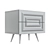 Modern Bedside Table TSR2 01 3D model small image 6