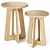 Ekland Teak Nesting Tables: Elegant and Versatile 3D model small image 1