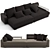 Luxurious Fendi Casa Halston Sofa 3D model small image 1