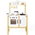Modern White Children Kitchen Set 3D model small image 2