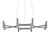 Sleek Nexus LED Chandelier 3D model small image 2