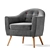 Sophisticated Florence Armchair: Versatile Design & Elegant Comfort 3D model small image 4
