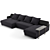 Luxurious Fendi Halston Sofa 3D model small image 2