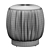 CB2 Pleated Blush Ottoman 3D model small image 4