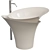 Sleek Wash Basin v004 3D model small image 1