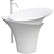 Sleek Wash Basin v004 3D model small image 4