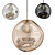 Elegant Melt Pendant: Chrome Finish 3D model small image 1