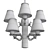 Elegant Fontana Arte Chandelier 3D model small image 2