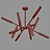 Industrial Loft Ceiling Chandelier: Eurosvet Alvin 3D model small image 4