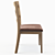 Elegant Emiliano Cross Back Chair 3D model small image 3