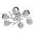 Elegant Lussole Lgo Ceiling Chandelier 3D model small image 2